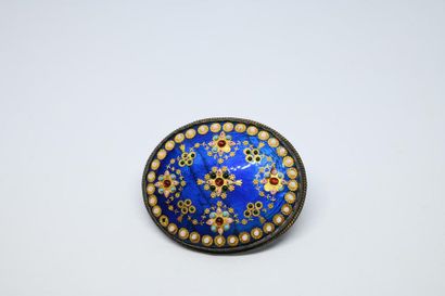 Bresse brooch in silver and enamel, in its...
