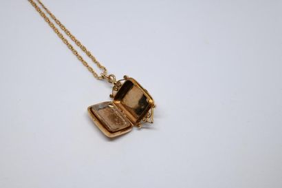 Pendant photo holder and its chain in 750°/00...
