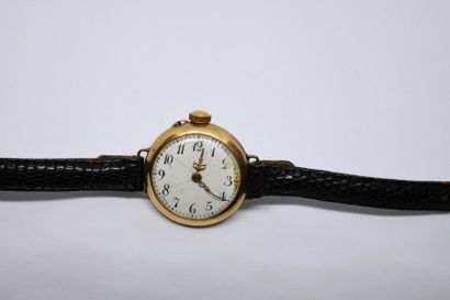 Montre de col en or jaune 750°/00, transformée...