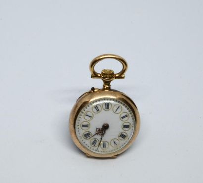 Montre de col en or rose 750°/00, le dos...
