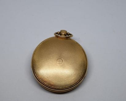 Montre gousset, en or jaune 750°/00 et métal,...