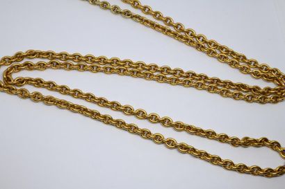 Chaîne de montre en or jaune 750°/00 maille...