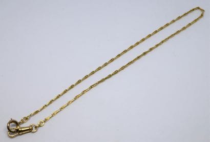 Chaîne de montre en or jaune 750°/00 maille...