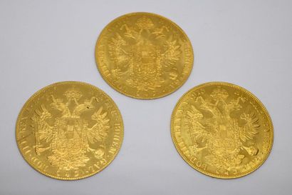 Trois pièces de 4 ducas or, François-Joseph...
