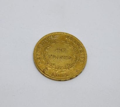 One coin 40 Francs gold Napoleon First Consul...