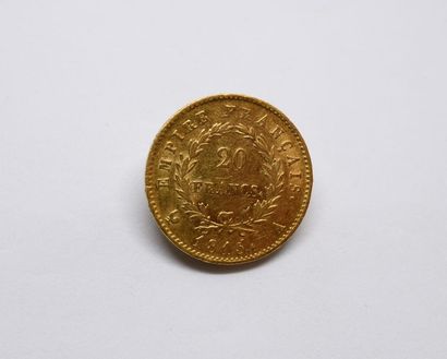 One 20 Francs gold coin Napoleon I Tête Laurée....