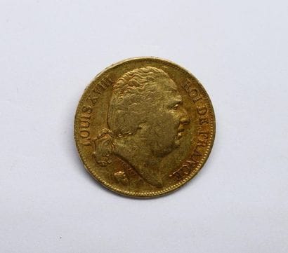 Coin 20 Gold Louis XVIII. 1818.
Weight :...
