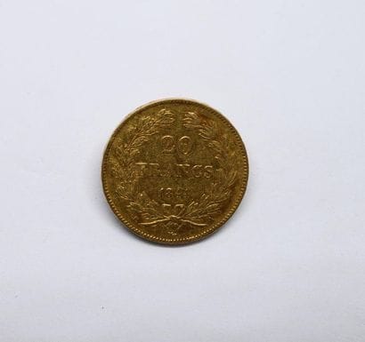 1844 A gold 20FF coin