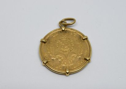 Belgium. 20Fr or Leopold II, King of the...