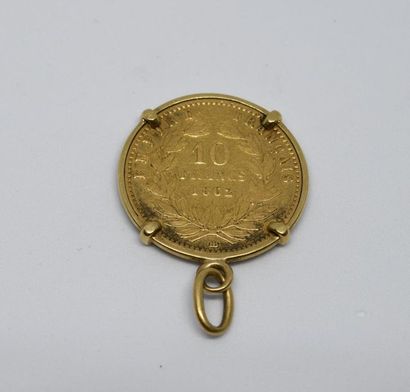 10Gold 1862 Napoleon III. Mounted as a pendant....