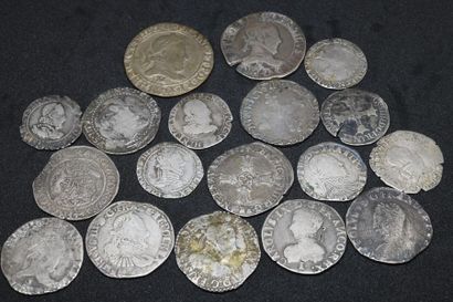 LOT of 18 coins from Francis I to Henry IV...