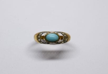 Set of two vermeil silver rings, one set...