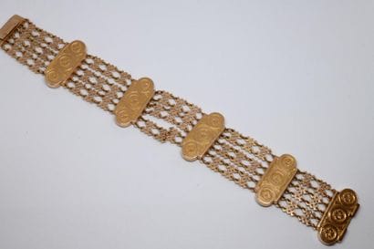 Cuff bracelet in 750°/00 yellow gold with...