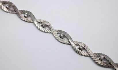 1970s bracelet in brushed 750°/00 white gold,...