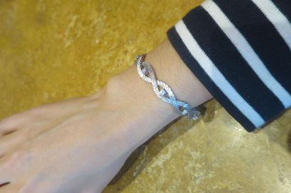 1970s bracelet in brushed 750°/00 white gold,...