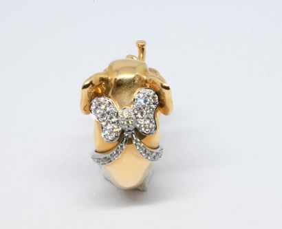Ring in 750°/00 yellow gold in the shape...