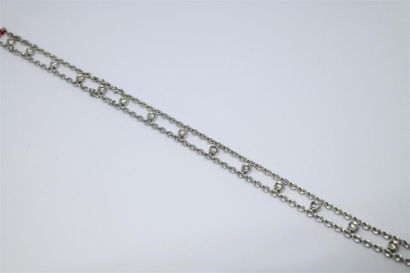 750°/00 white gold bracelet with double-row...