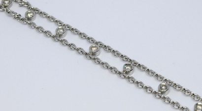 750°/00 white gold bracelet with double-row...