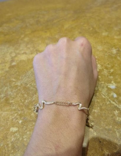 Wrist or ankle bracelet in 750°/00 yellow...