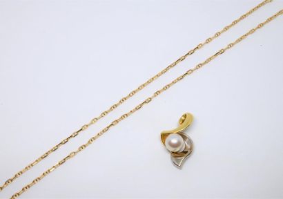 Modern two-gold, yellow and white 750°/00,...