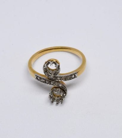 Ring 1900, trilogy of diamonds in 750°/00...