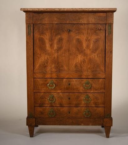 *Elm burr veneer secretary. 
Opens with one...