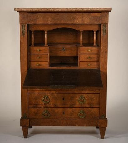 *Elm burr veneer secretary. 
Opens with one...