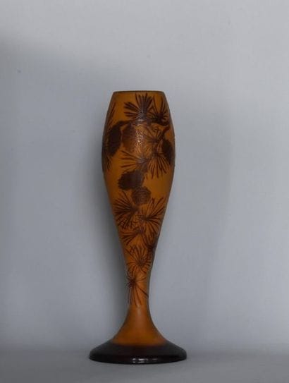 Etablissements GALLE. Multilayer glass vase...