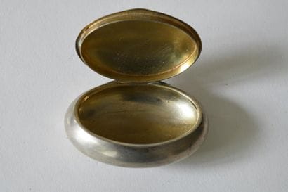 Germany. Oval silver box, the lid engraved...
