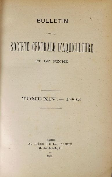 BULLETIN DE LA SOCIETE CENTRALE D’AQUICULTURE...