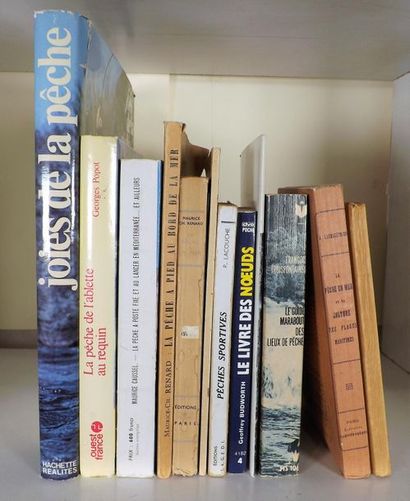 Lot de 11 volumes (généralités pêche). LACOUCHE....