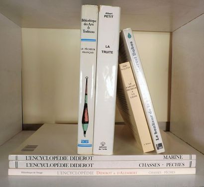 Lot de 7 volumes (pêche et histoire). WALTON....