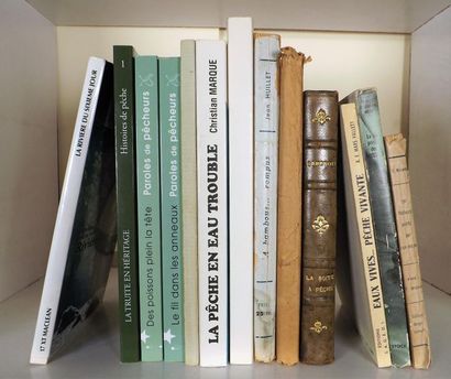 Lot de 13 volumes (récits de pêche). MISSEREY....
