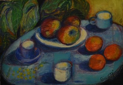 Frédérique GIUSTI (Née en 1925). Nature morte...