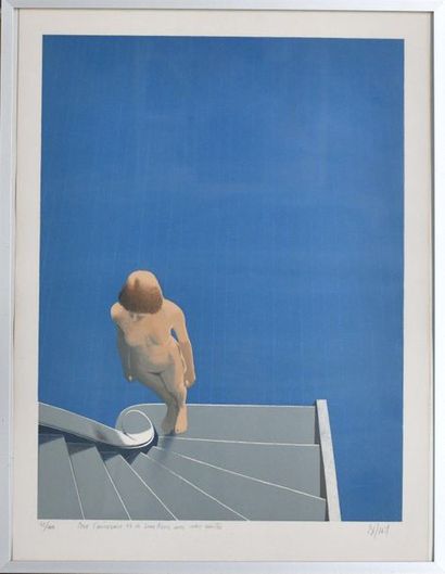 Philippe BEZARD (né en 1947). Nu à la toilette...