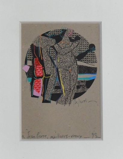 Philippe BEZARD (né en 1947). Nu à la toilette...