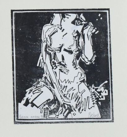 Philippe BEZARD (né en 1947). Nu à la toilette...