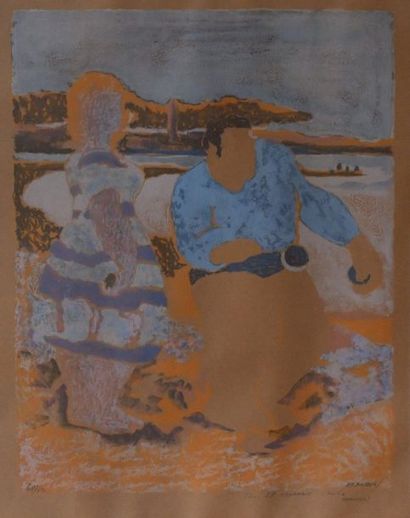 Frédéric BRANDON (né en 1943). Trois lithographies.:...