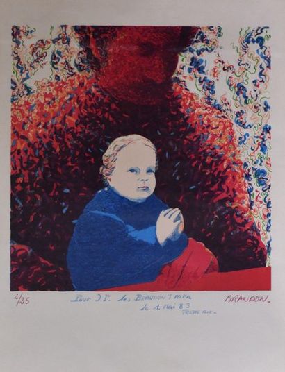 Frédéric BRANDON (né en 1943). Trois lithographies.:...