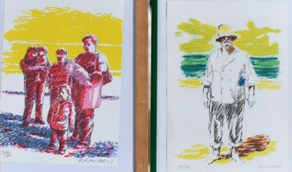 Frédéric BRANDON (1943). Neuf lithographies...