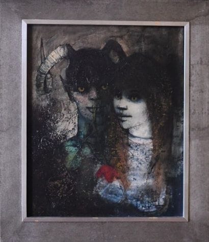 Michel PANDEL (1929-1978). Faunes. Huile...