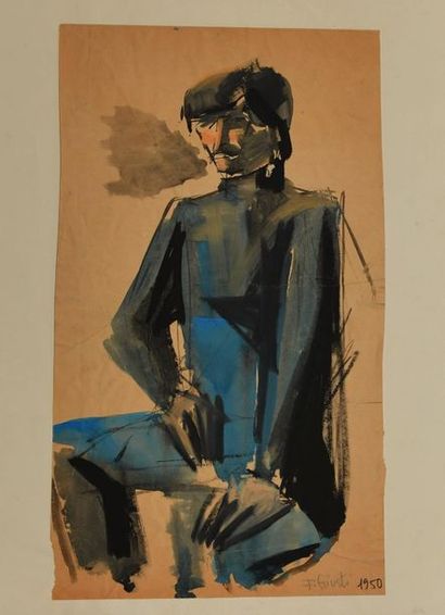 Frédérique GIUSTI (Née en 1925). Ensemble...
