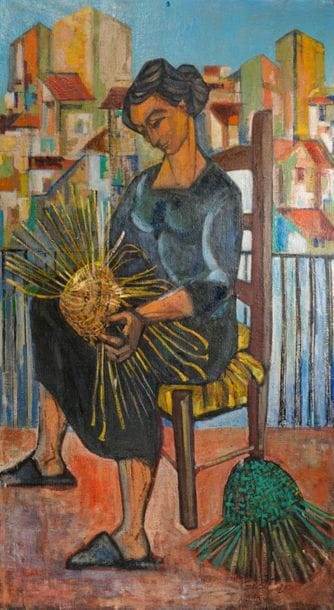 Frédérique GIUSTI (Née en 1925). Le chapeau...