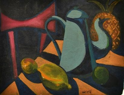 Frédérique GIUSTI (Née en 1925). Nature morte...