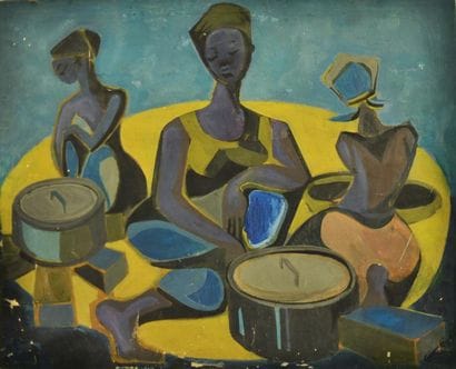 Frédérique GIUSTI (Née en 1925). Femmes africaines...
