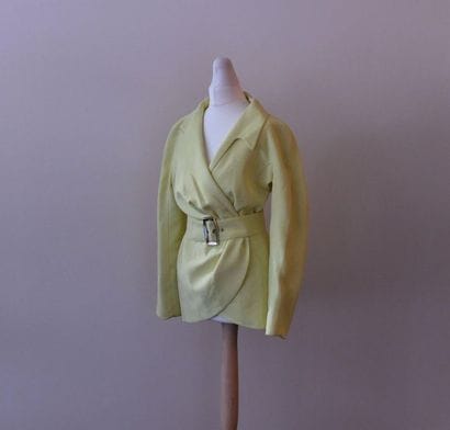 Thierry MUGLER. Veste longue structurée et...
