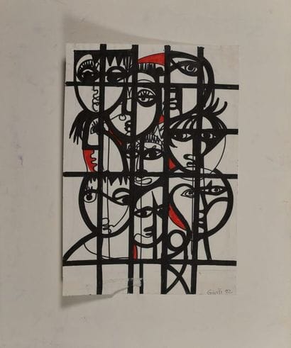 Frédérique GIUSTI (Né en 1925). 

Ensemble...