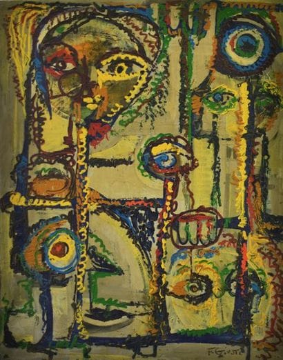 Frédérique GIUSTI (Née en 1925). Angoisse-Chili,...