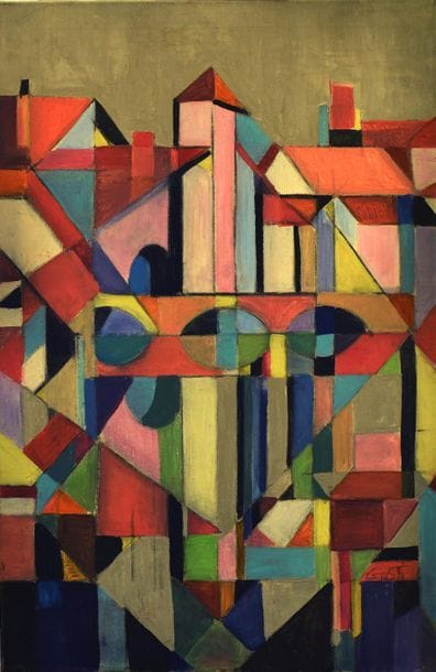 Frédérique GIUSTI (Née en 1925). Le Pont...