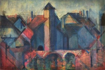 Frédérique GIUSTI (Née en 1925). Le Pont...